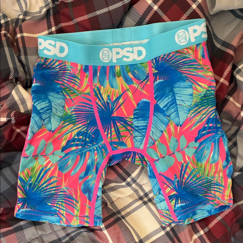 PSD Vibrant Leaf Print Boxer Briefs